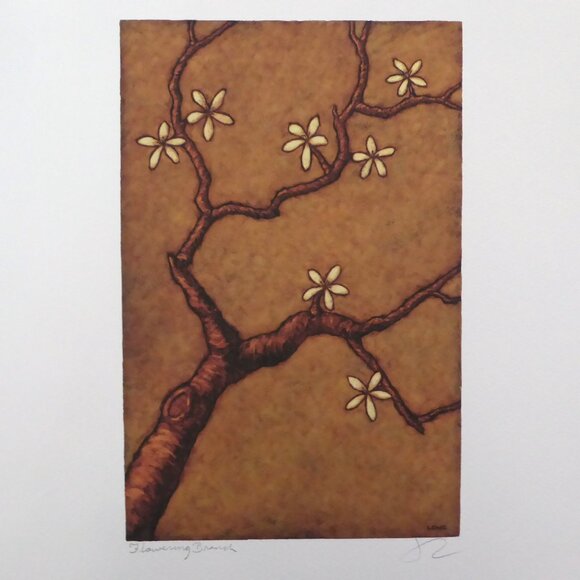 “FLOWERING BRANCHES” 11” x 14” TREE SIGNED FINE ART PRINT BY JAY LONG - Picture 2 of 8